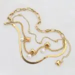 دستبند چهار لاین قلب استیل