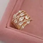 انگشتر فول نگین سفید ژوپینگ