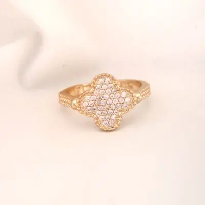 انگشتر طلاروس نگیندار 3