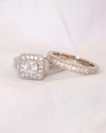 حلقه پشت حلقه سیلور فول نگین