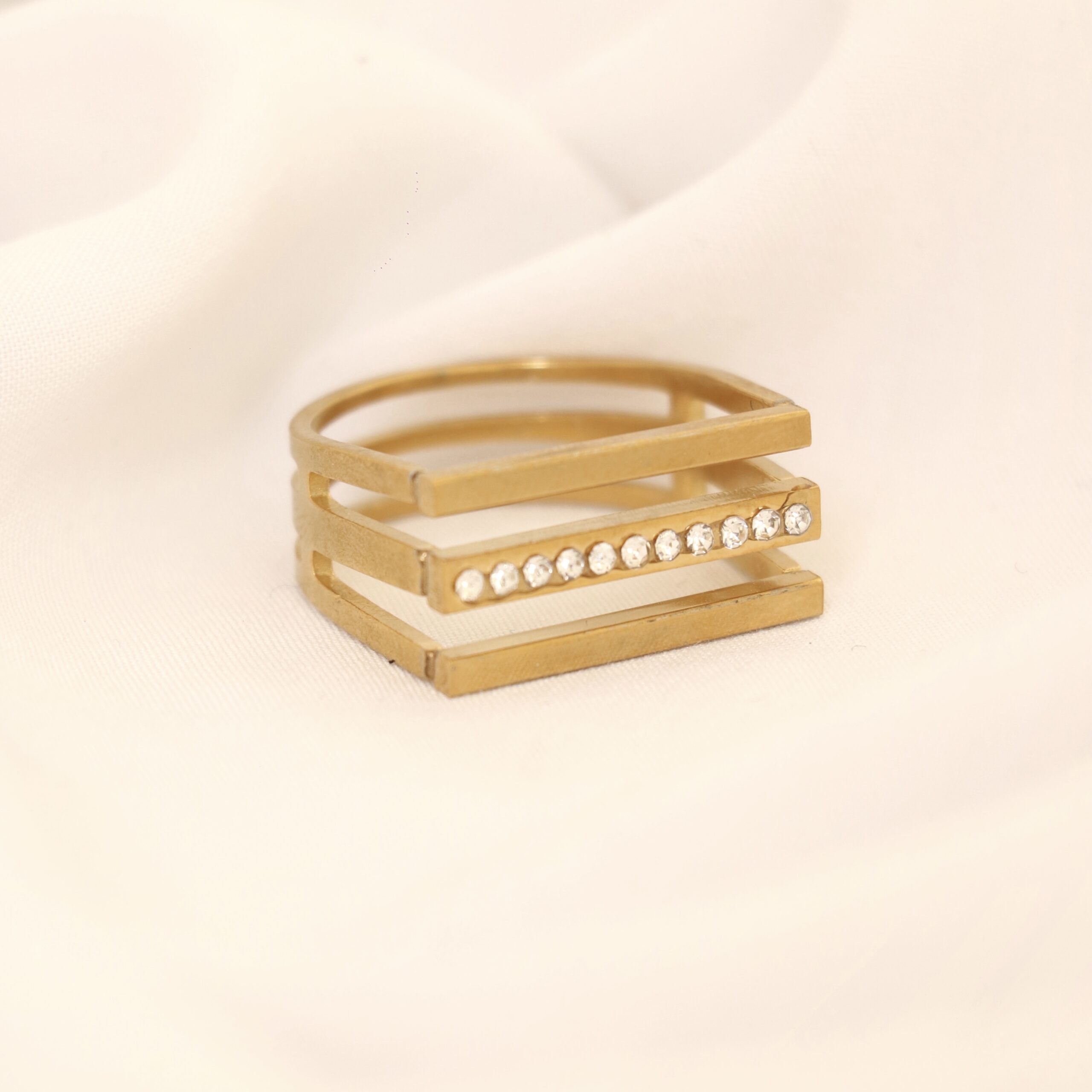 IMG_9841 انگشتر سه خط استیل - Image 1