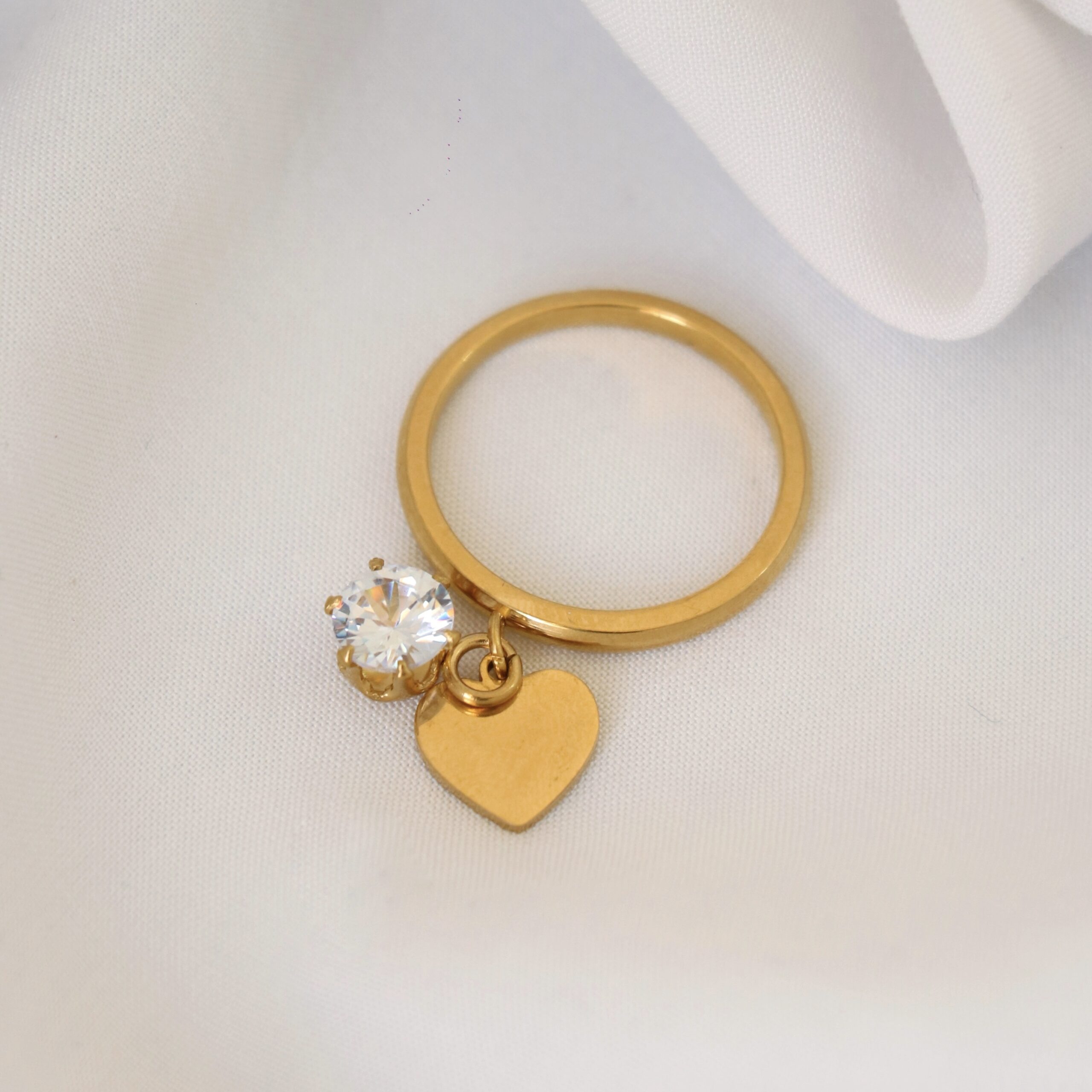 IMG_9867 انگشتر نگین قلب استیل - Image 1