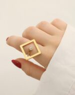 انگشتر لوزی استیل - Image 2