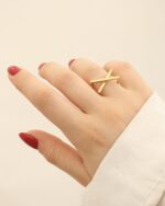 انگشتر ضربدری استیل - Image 2