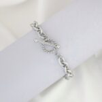 دستبند قفل تی سیلور استیل - Image 2