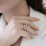 انگشتر پنج رج سیلور گلد - Image 2