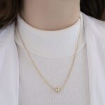 گردنبند ساده با پلاک توپی - Image 2