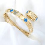 انگشتر و دستبند ونکلیف آبی